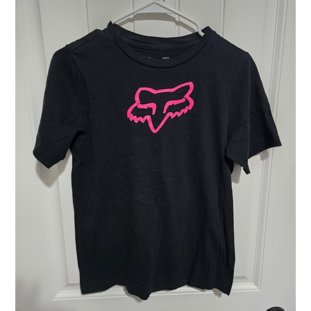 FOX Racing Shirt Womens Juniors Black Pink Large Tee